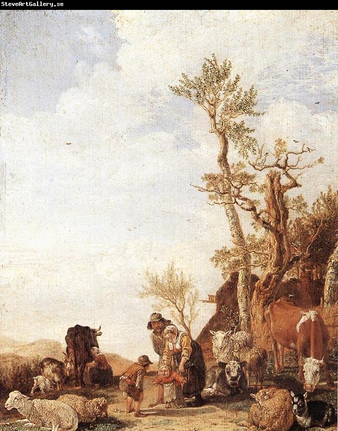 POTTER, Paulus Peasant Family with Animals F